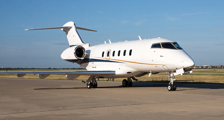 Chartering a private jet