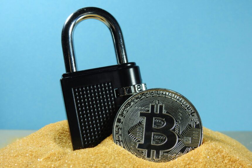 An image of a lock for encryption