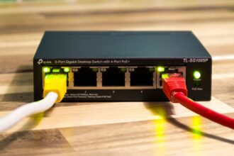 A picture of a home router
