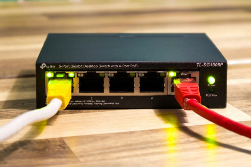 A picture of a home router
